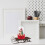Mini sleigh tabletop decoration light brown 1 set 6