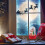 Mini sleigh tabletop decoration light brown 1 set 8