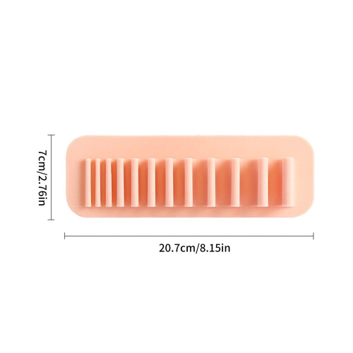 Support mural de rangement pour pinceaux de maquillage en silicone 2