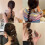 Elásticos de cabelo trançados macios com pérolas torcidas (pacote com 6) 6