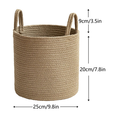 Wicker Laundry Basket with Handles Boho Style Large 2