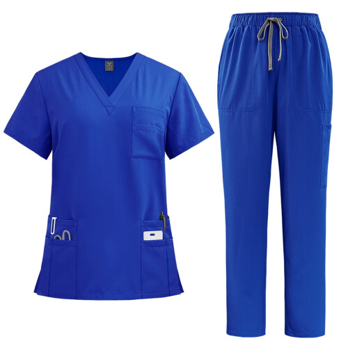 Ensemble de blouse d'infirmière bleu royal respirant M 1