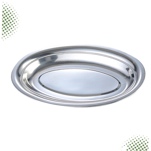 Oval rustfritt stålplate for dampet vermicelli1 stk. 2