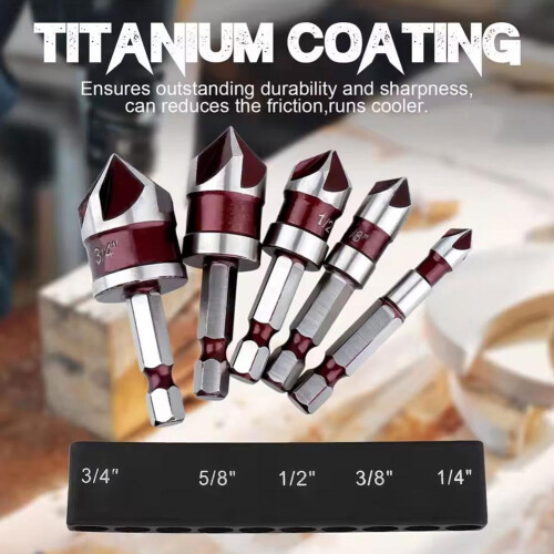 Σετ τρυπανιών φρεζαρίσματος HSS85Degree5pcs 1