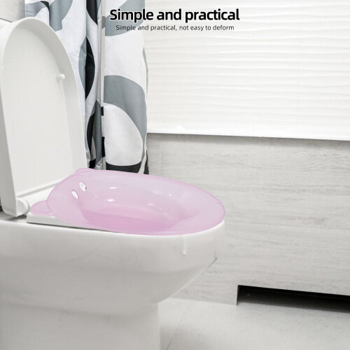 Pink PP Sitz Bath Basin for Toilet 5.9 Inches 1