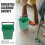 Groene plastic wateremmer met handvat (1 stuk) 3