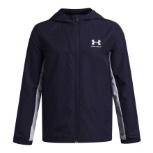 (13 Years, Navy/White) Under Armour Boys Rival Lightweight Full Zip Hoodie
