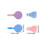 Mini Badminton Rackets Decorative Craft Set 12 Pieces 2