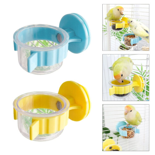 Gamelles pour oiseaux en PET avec clips (2 pièces) 2