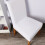 White dining chair cover stretch slipcover scratch 3
