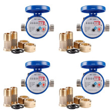 4X Contador de Agua Inteligente Puntero Giratorio Mecánico Contador de Flujo de Agua Pantalla Digital Herramientas de Medición de Agua