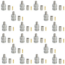 20x Conector de Antena RF NK-5 de Tipo N Hembra para Engarce de Cables LMR300 5D-FD