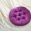Rond stoelkussen met strikjes, paars, polyester, 45,7 cm 2
