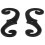 2PCS Cast Iron Shutter Fasteners - Decorative S-Shape Shutter Dogs Hardware - Rust-Resistant External Shutter Tieback 8
