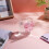 Vaso de cristal con lazo rosa estilo princesa 6