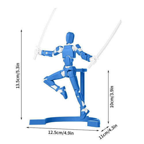 3D-utskriven T13Robot actionfigur samlarobjekt 13 cm 2