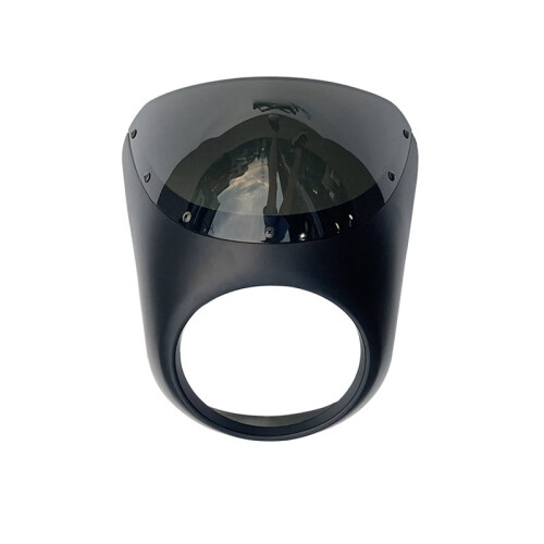 Retro 7" Headlight Outer Fairing W/ Windscreen Windshield for  Touring Sportster Bobber  Cafe Racer 2