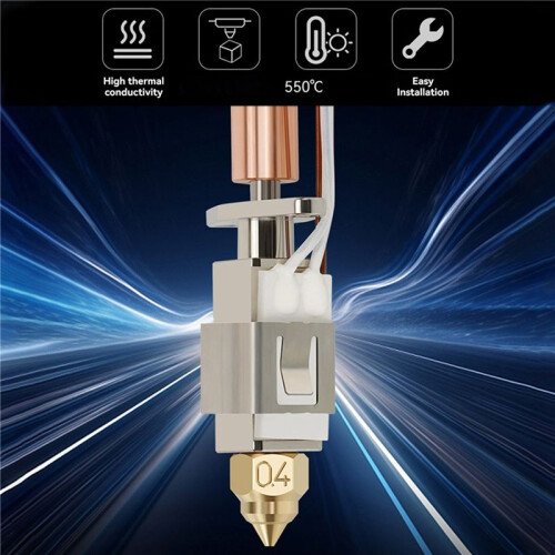 2X Upgraded K1 Hotend Kit for K1/K1 Max 3D Printer Heating Block Accessory 1