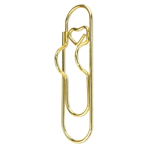 Metallpenneklips gullfarget 6 stk 1