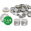 Knapper i metaldele, 2,25 tommer i diameter, 100 stk. 2