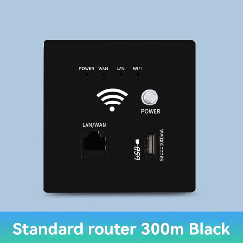 300Mbps 2.4Ghz WIFI Router Wireless WiFi Socket RJ45 AP Relay  USB Socket Panel Embedded Wall WIFI Router B 2