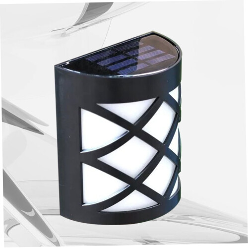 Luci solari da esterno a LED nere per vialetti, da parete. 2