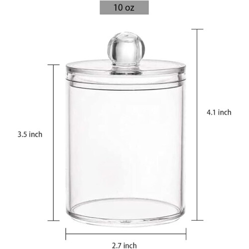 Apothekergläser, klar, mit Deckel, 10 oz, 3er-Packung 2