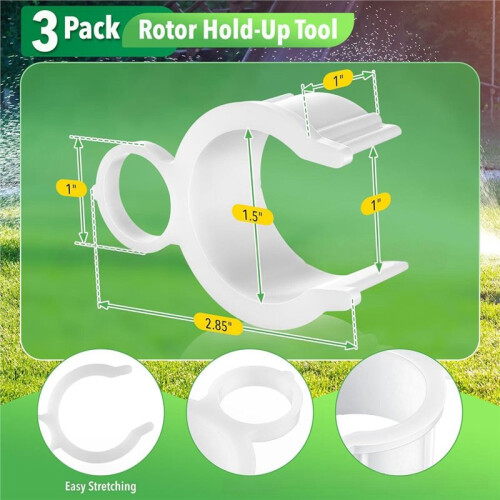 3 Pack Rotor Hold  Tool, Nozzle Insertion Collar for Hunter, Sprinkler Adjustment Tool for Rain Bird Series 5000