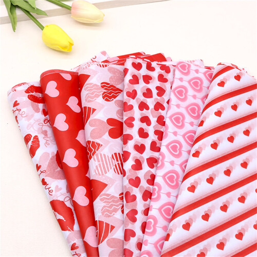 Valentine's Day Tissue Paper Heart Pattern 10 Sheets 2