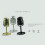 Vintage-Style Microphone Decorative Model with Stand Silver 4