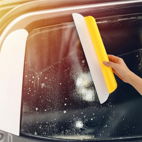 2 Pacote de Rodo de Secagem de Carro de 14 Polegadas Amarelo Silicone Mais Longo Rodo de Água para Janela Chuveiro Automotivo 2