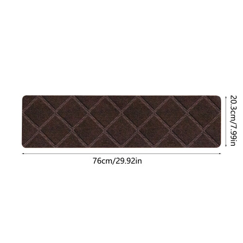 Tapete antiderrapante para degraus de escada, cor bege café, 76 x 20 cm (30 x 8 polegadas), pacote com 12 peças. 2