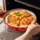Forma redonda de cerâmica para pizza com alças duplas, 30 cm (12 polegadas) 6