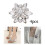 Boutons strass fleurs argentés (4 pièces) 5
