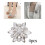 Boutons strass fleurs argentés (4 pièces) 6