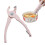 Pince en silicone résistante à la chaleur, 30 cm, rose 1