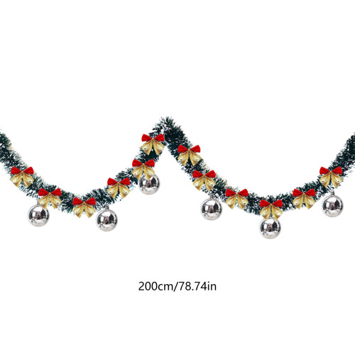 Guirlande de Noël à pompons multicolores de 200 cm (78,7 pouces) 2