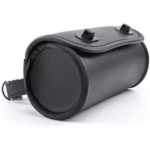 Motorcycle Fork Bag PU Leather2Straps Universal 1