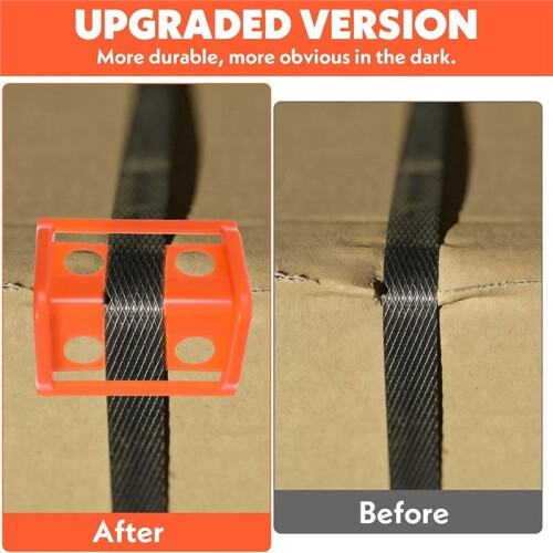 20 Pack 4" Flatbed  Protectors, 4" Winch Ratchet Straps Plastic Corner Protectors for Flatbed Cargo Load 1