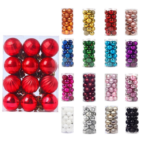 Christmas balls blue 3 cm 24 pcs