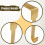 Haarddecoratie Kerstslingerhaak Goud 6-pack 8