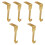 Haarddecoratie Kerstslingerhaak Goud 6-pack 5