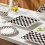 Porcelain Square Dinnerware Set for 4, Black and White 3