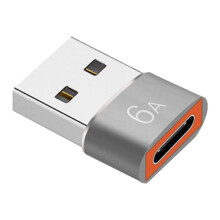 Adaptateur Welling Type-C Mini à charge rapide 6A, convertisseur Type-C femelle vers USB 3.0 mâle, connecteur OTG pour chargeur