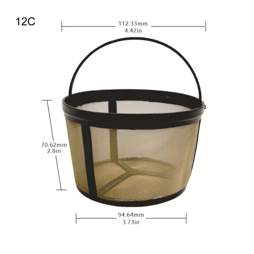 Stainless Steel Coffee Filter for 4 6 8 12 Cup Basket 1
