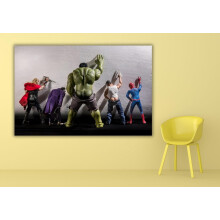 Affiche/Décoration murale Avengers pour salle de bain, Affiche de film, Illustration des Avengers, Art des héros Marvel, Décoration murale pour