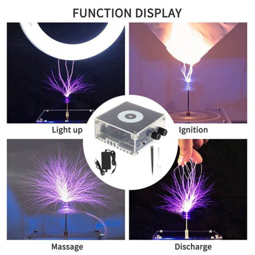 For  Coil  Music Coil Plasma Artificial Electric Arc Wireless Speaker Science Experiments Mode EU Plug 2