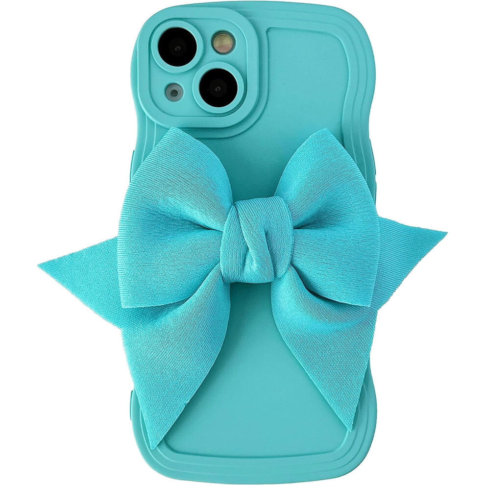 Bow Knot Curly Wave Iphone Case For Iphone X/Xs Blue 901175603945