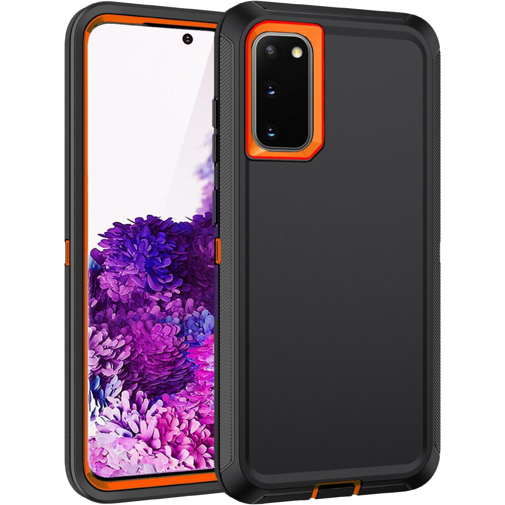 Galaxy S20 5G Case Shockproof 3-Layer Black/Orange 901175604003