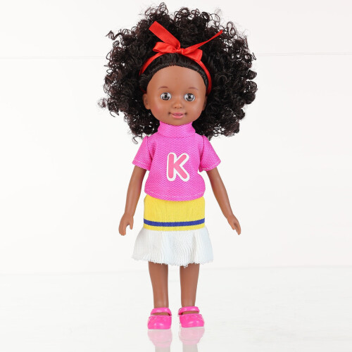 Bebê reborn afro-americano de 25 cm com cabelo cacheado 1